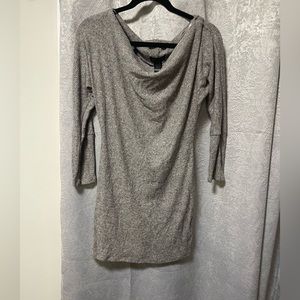 Brand new gray long sleeve form fitting sweater dress
